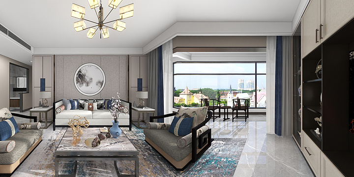 青岛全案设计师丨乔壹宸-檀府宸园《语兰·雪落》-装修设计方案