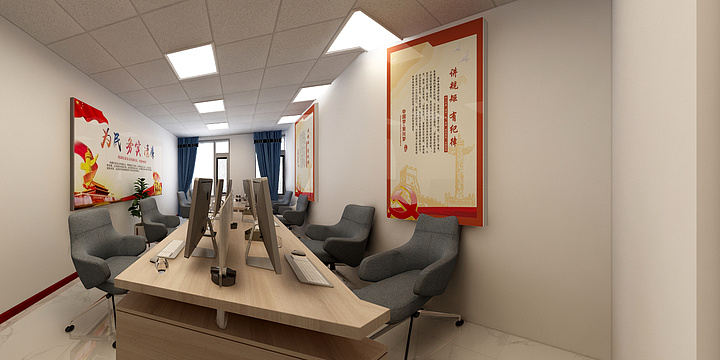 匠心鲁班15092099108-梅花山派出所办公室隔断-装修设计方案