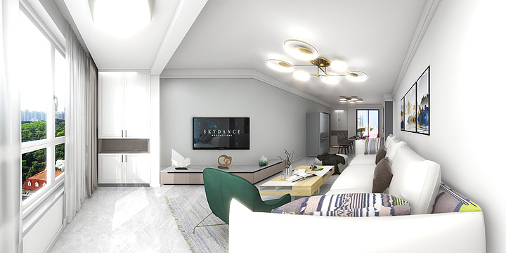 起点设计工作室设计研究院-现代简约效果图-装修设计方案