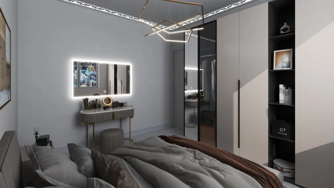 nadia.ababou25的装修设计方案:Interior design and rendering of an apartment