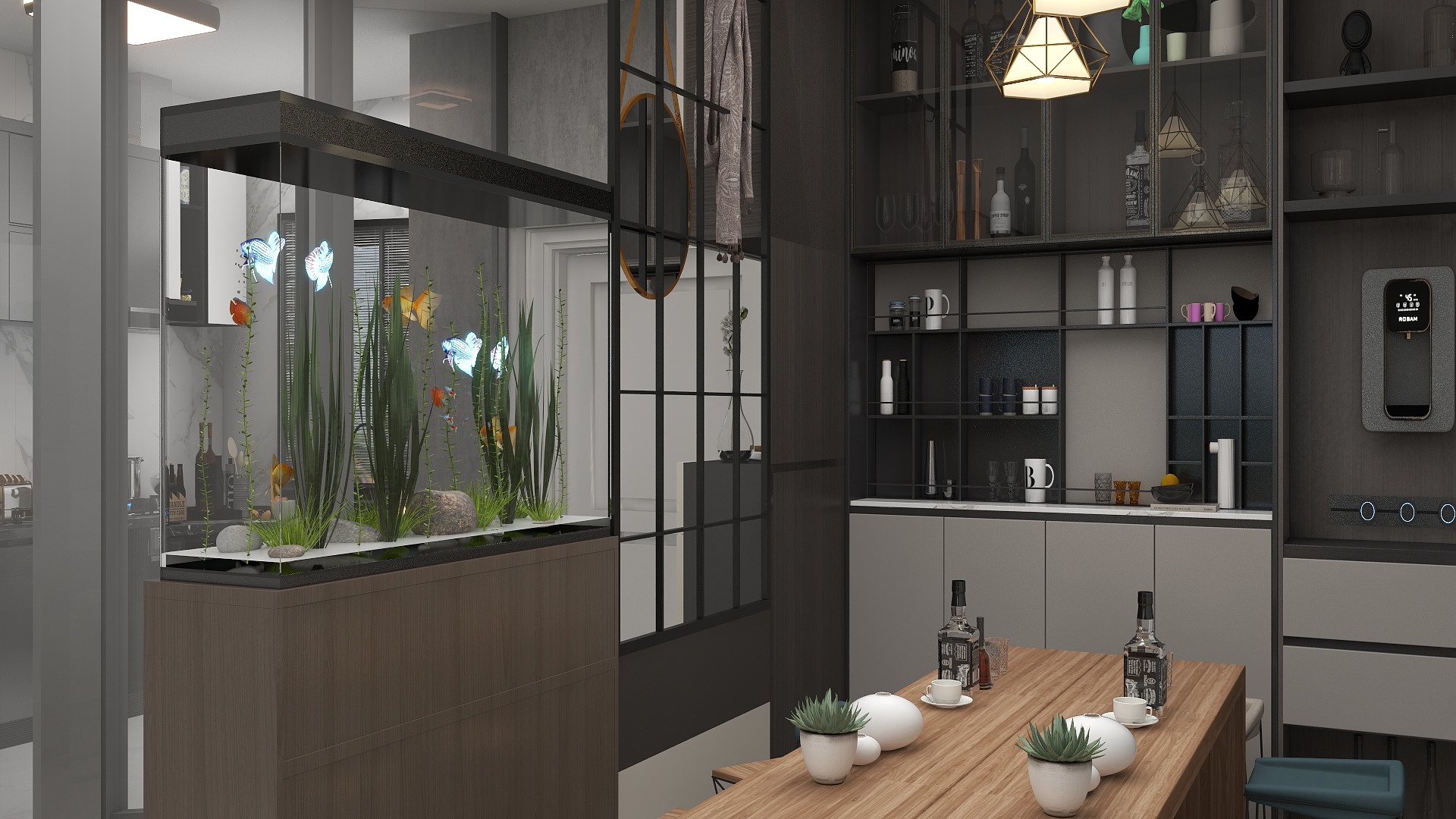 设计师高佳-金映裕福96平A2户型 3室1厅1卫1厨装修效果图