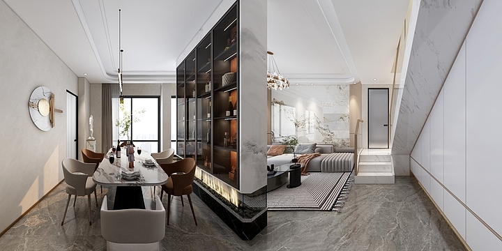 連什麼-H·轻奢·复试-装修设计方案