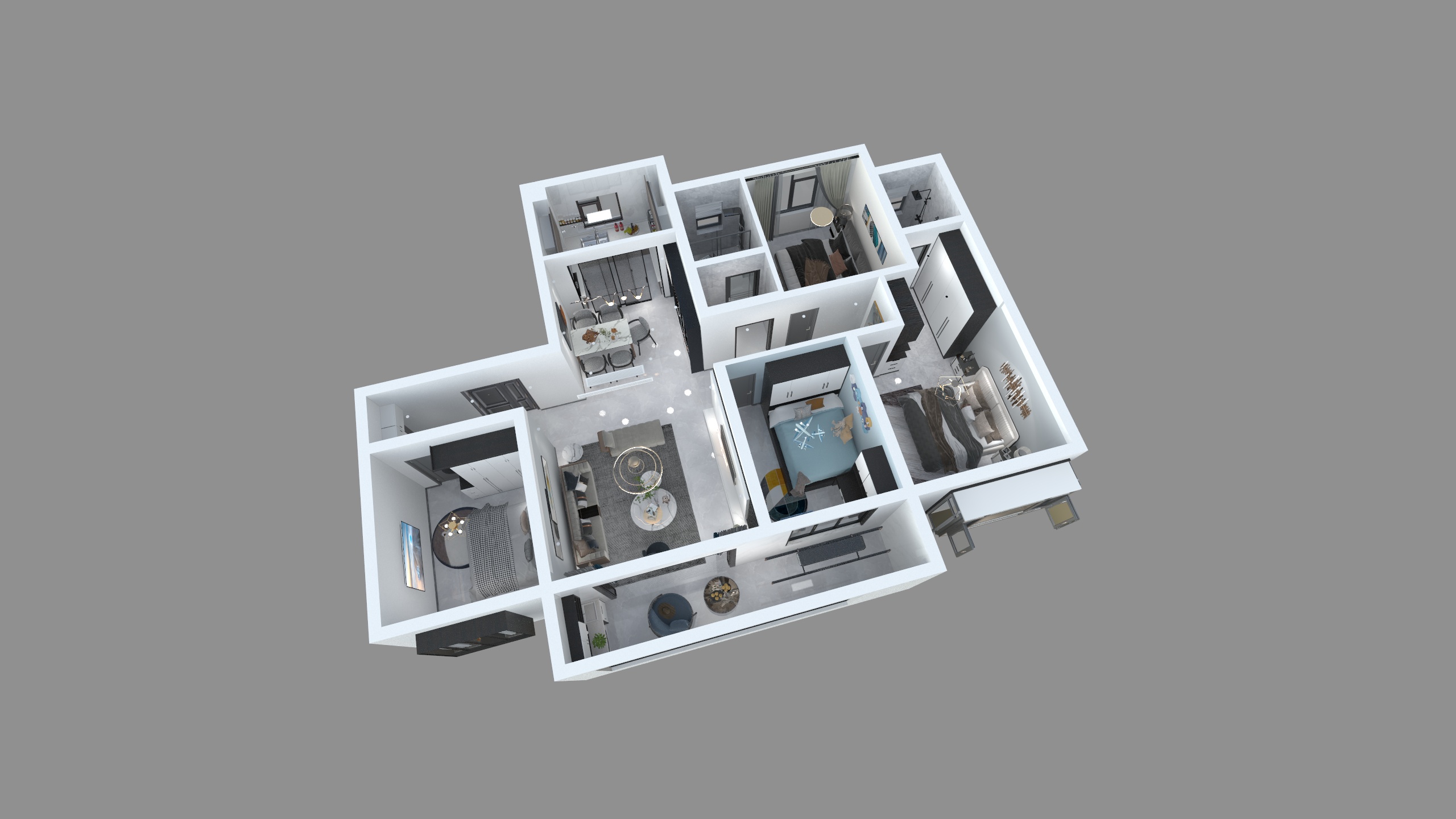 design装饰设计-鲁商知春湖5-1-801132㎡3室-装修设计方案