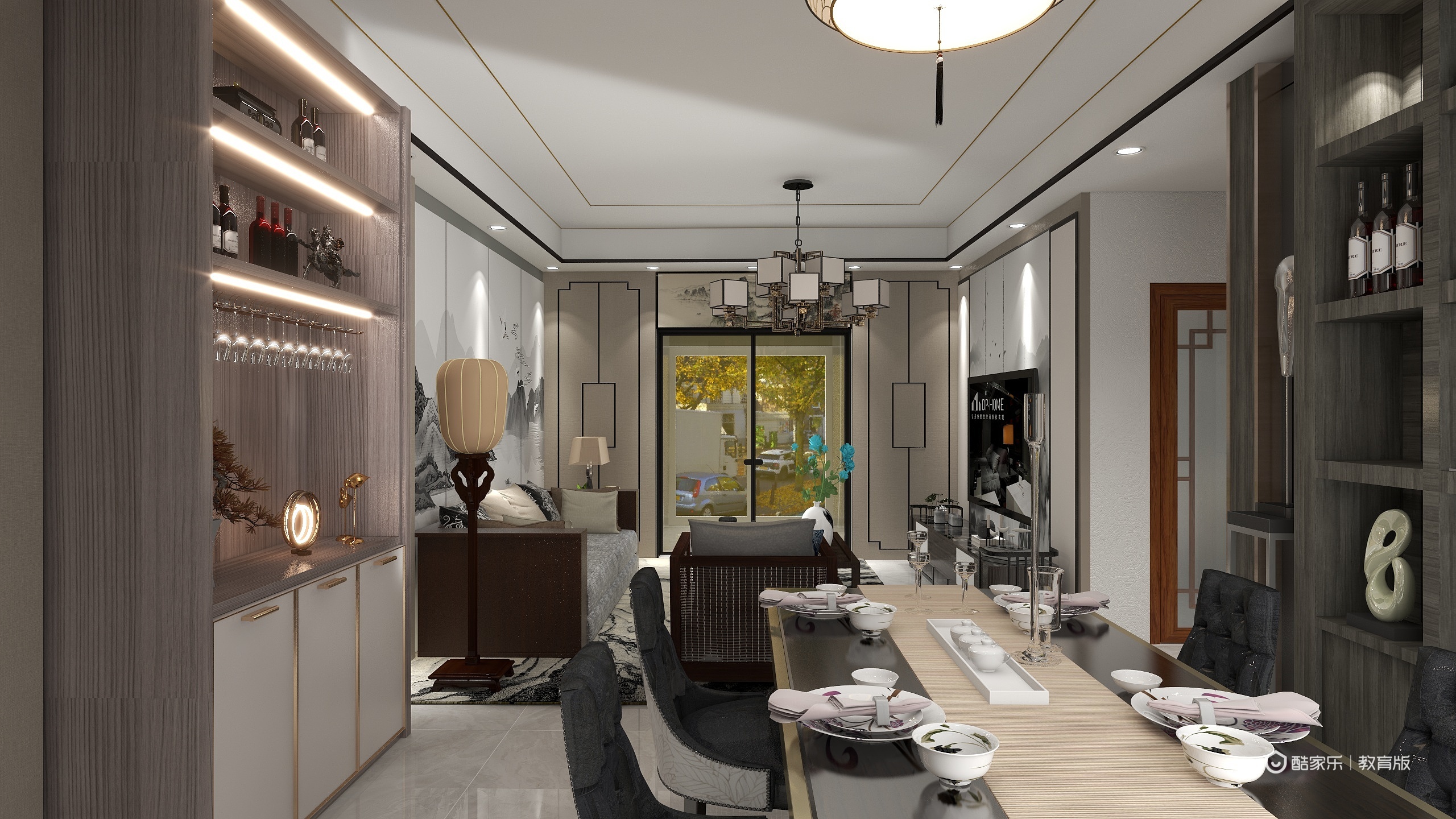 undefined-格兰春天印象新中式80㎡2室装修效果图