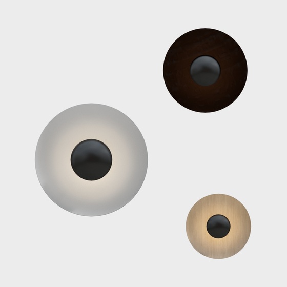 Modern Wall Lamp 3D Model in Black, White and Beige