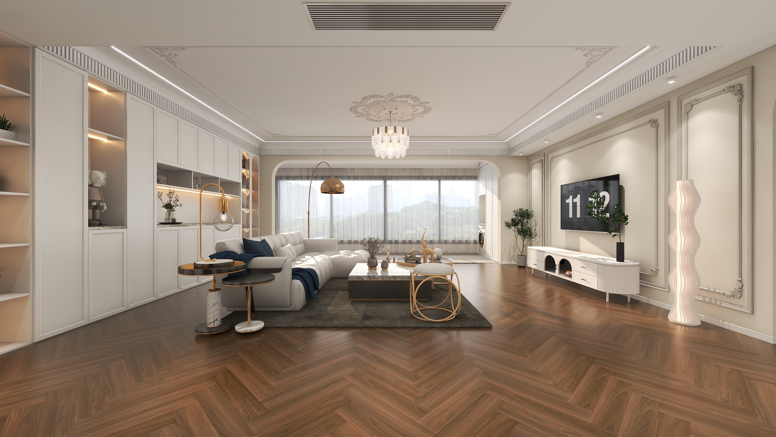 DesignGao-龙湖·彩虹郦城现代法式轻奢-装修设计方案