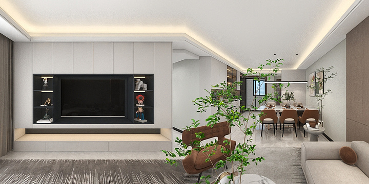 唐县大自然装饰-旭辉雨花郡现代风格-装修设计方案