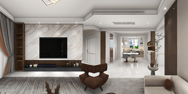 金宸装饰-保德5-601吊顶-装修设计方案