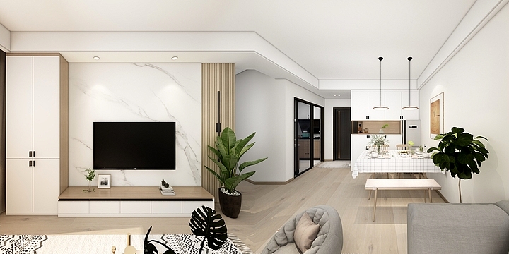 東宅正设计-静谧·温馨原木风-绿地博鸿401-1602-装修设计方案