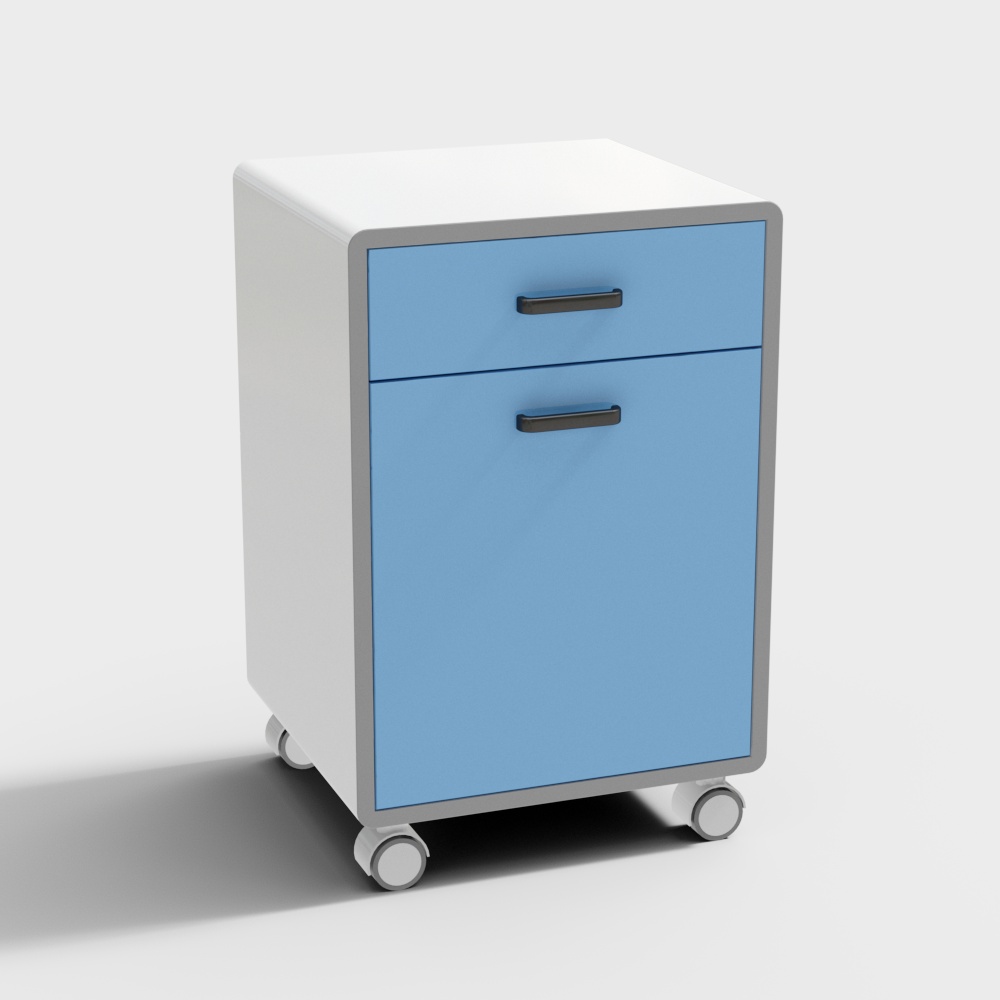 理邦家具-医疗家具-YB35活动副柜3D模型