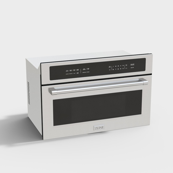 Black ZLINE Built-in Convection Microwave Oven 3D Model