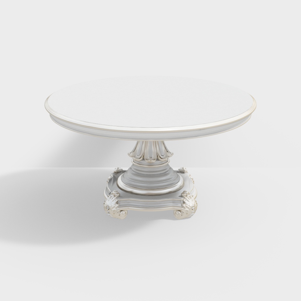 MH-8018圆餐桌-新古典-欧式3D模型