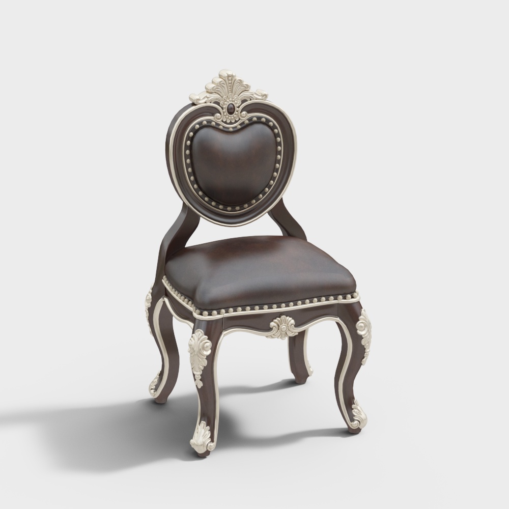 MH-8001梳妆椅-新古典-欧式3D模型