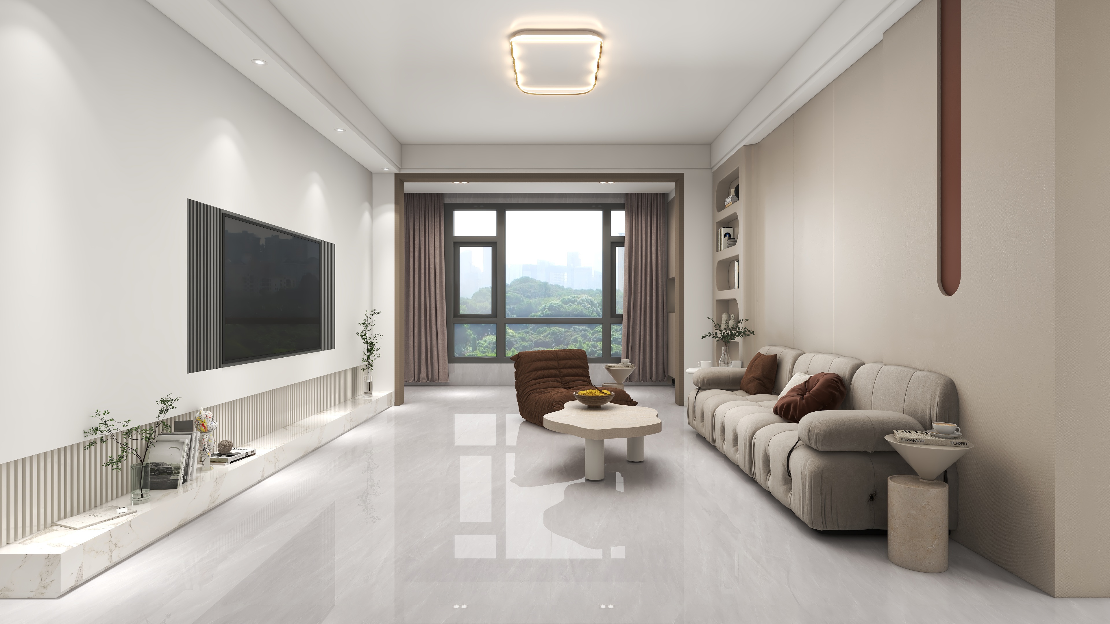 冠堂装饰顾轲设计-慧园小区170平暖系装修效果图