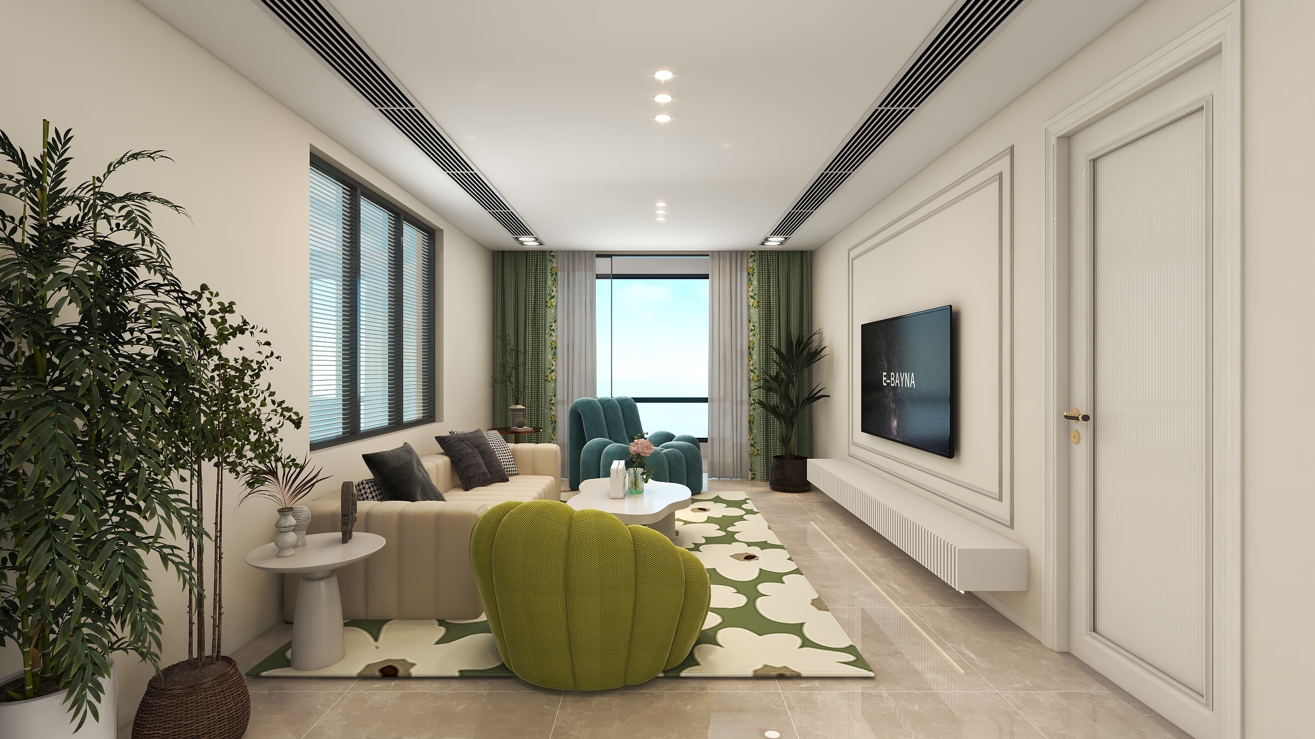 李青越-145方奶油风四居室装修效果图