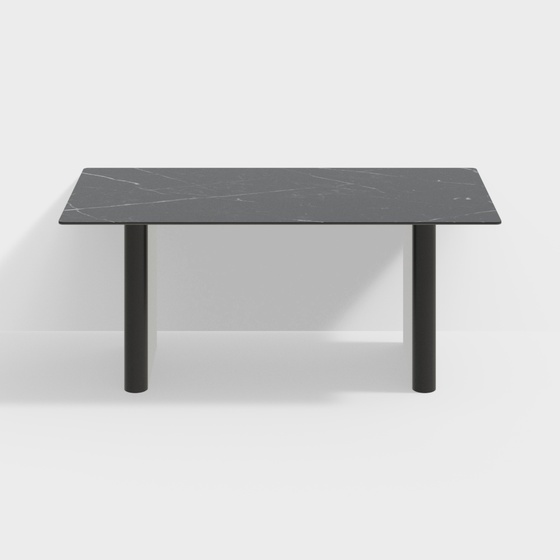 rica dining table (lightning black)