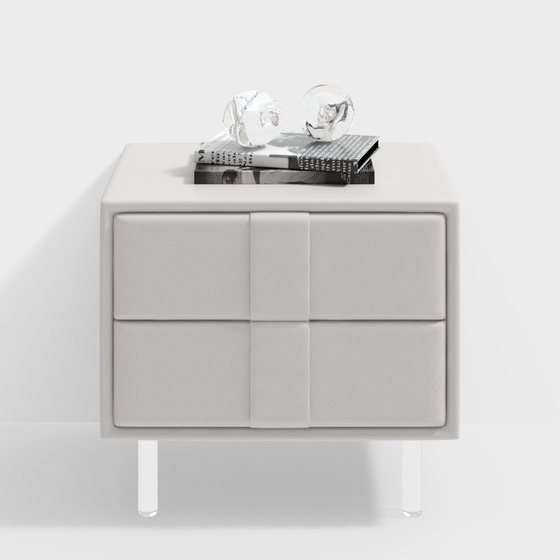 Modern cream style bedside table