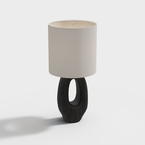 Wabi-Sabi Desk Lamp 3D Model in Beige