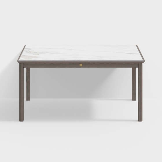 Brown JH Dining Table 3D Model for Elegant Dining Rooms
