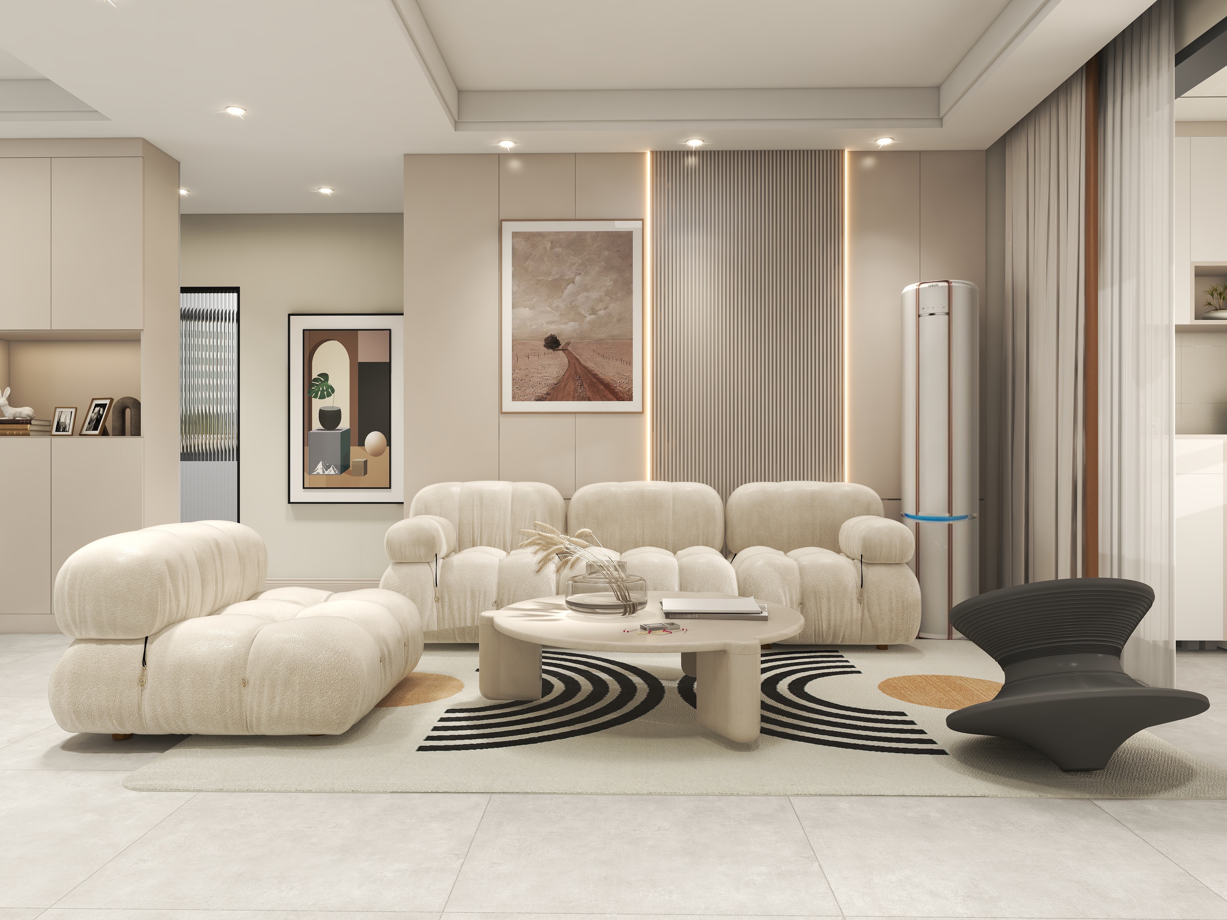 鹏高装饰-117奶油风设计安邦君悦-装修设计方案