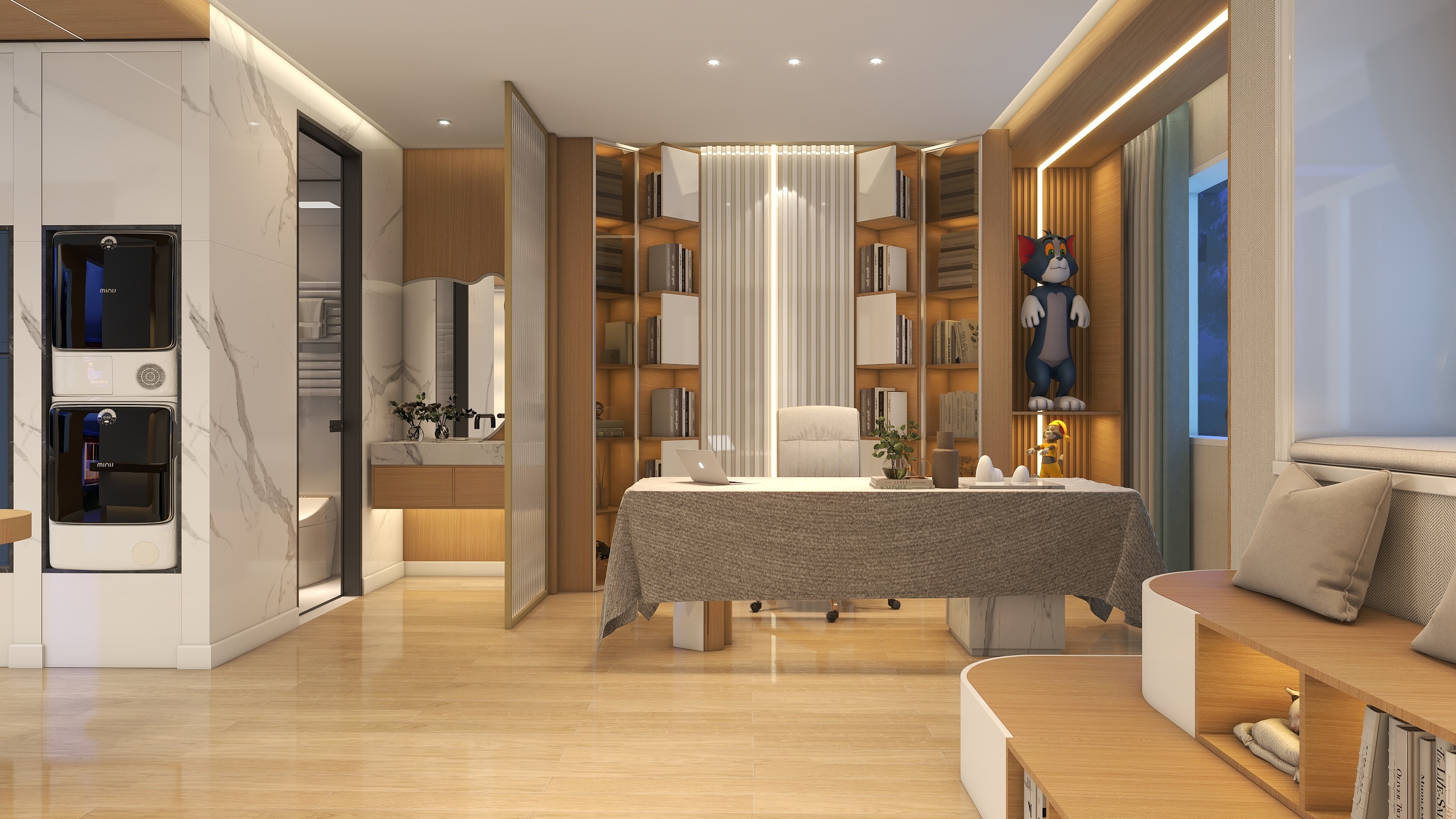 嘿~又见夏双罗-海德公园81㎡1室装修效果图