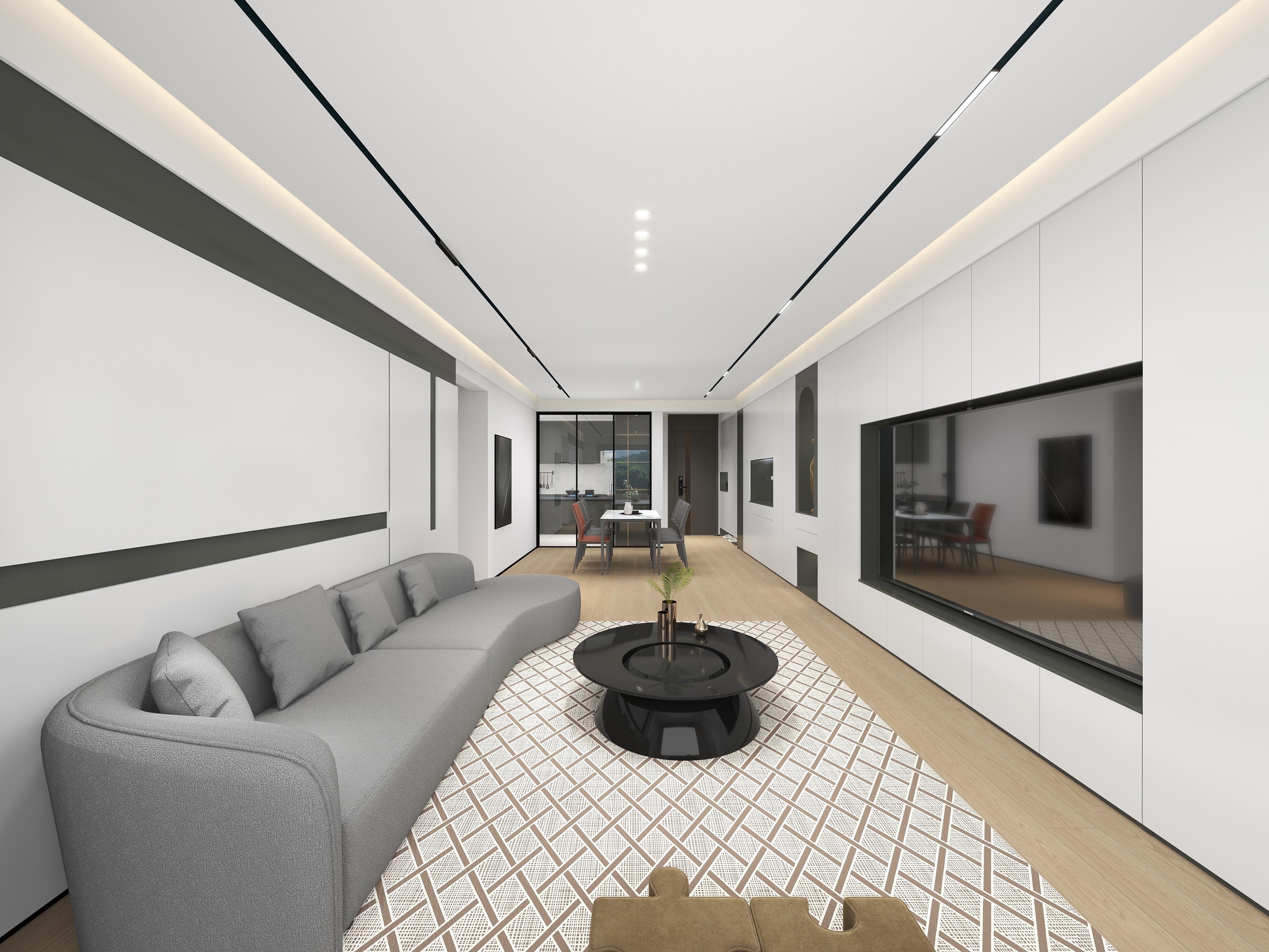 乌兰浩特仉智鑫-极简之美--黑白森林-装修设计方案