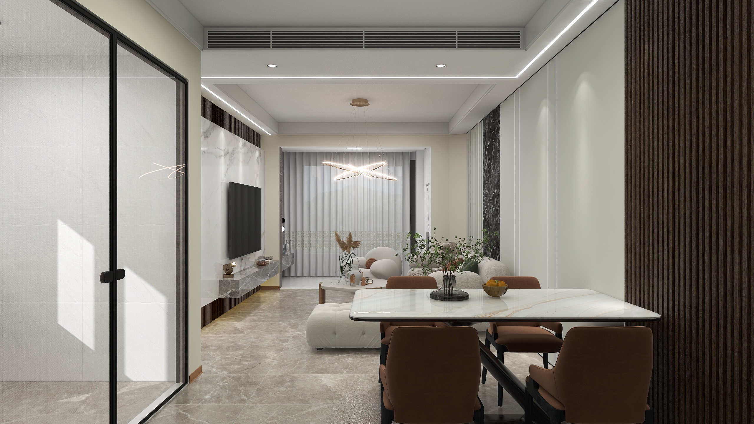 唐山设计师岳镇岭-新城澜樾府五期91平米-轻奢装修效果图