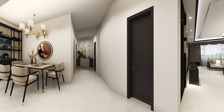 小龙96设计师-美亚北湖湾18-2-501中式风格-装修设计方案