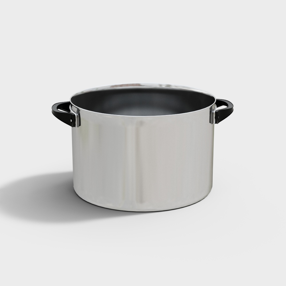 双耳煮锅-无盖3D模型