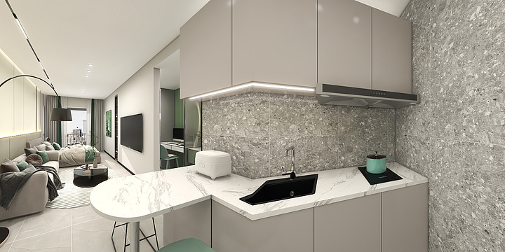 陈鹏宇-富士君荟（君寓）一房一厅47.4M²----装修设计方案