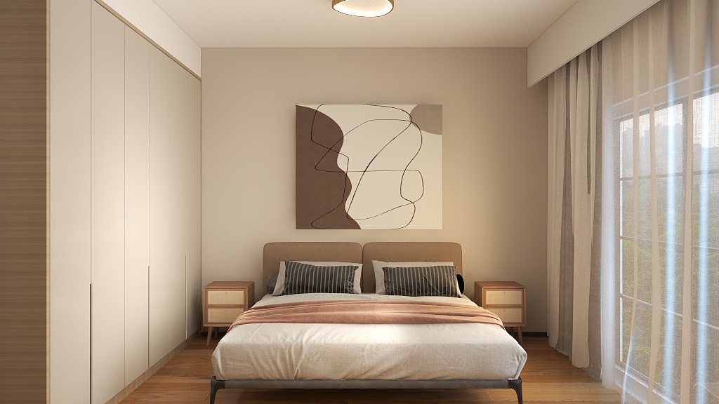 牛奶盒pLYD-104㎡3室装修效果图