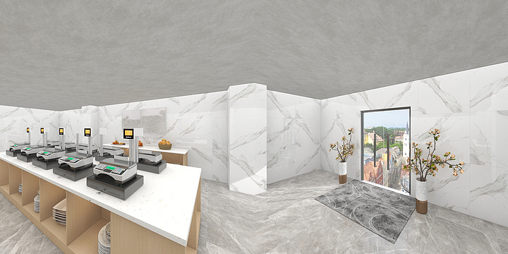 衣柜橱柜罗工-中原食堂-装修设计方案