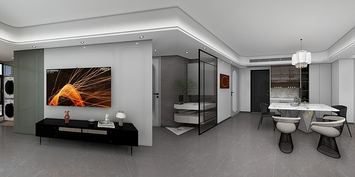 忽然而己-众安山水128户型-装修设计方案