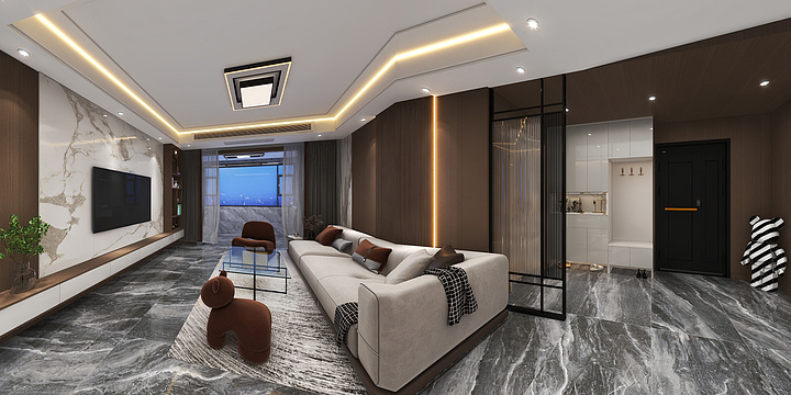 晴天效果图设计工作室-卧龙山1-2-801-装修设计方案