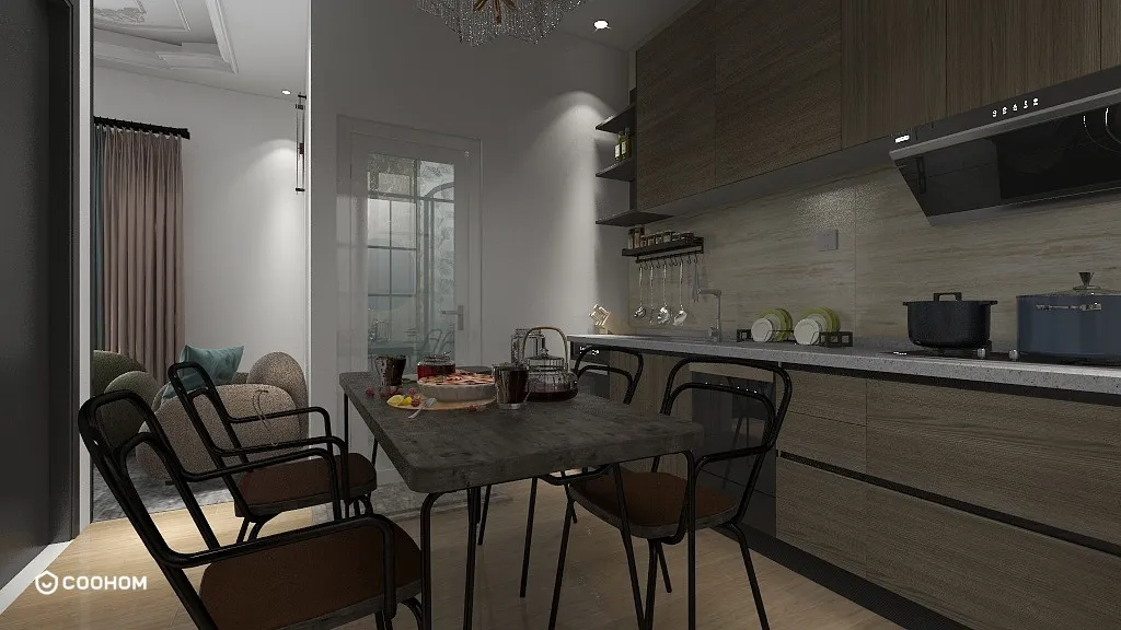 RF DESIGN的装修设计方案:Dining Room Beside of Kitchen Area