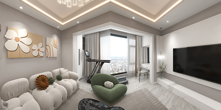 南国鼎峰南充分公司-书香澜庭-贾女士雅居-装修设计方案