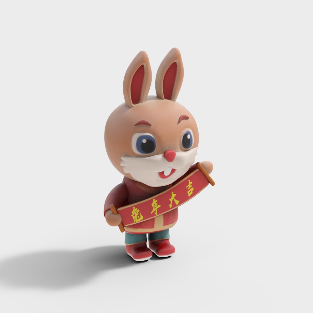 新年兔子雕塑