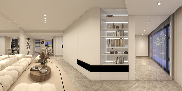 光述空间设计工作室-中国摩王总-极简奶油风-装修设计方案