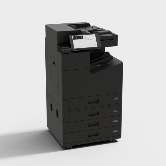 Printer 3D Model in Black