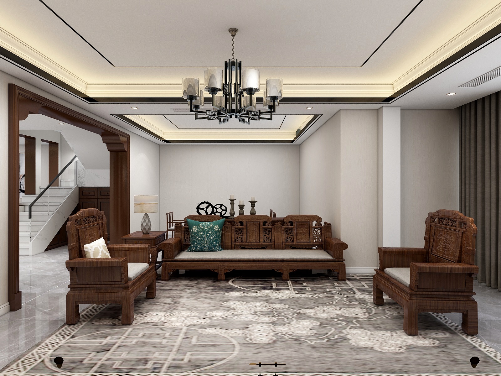 100元设计方案-150平米现代简约风格两室装修效果图