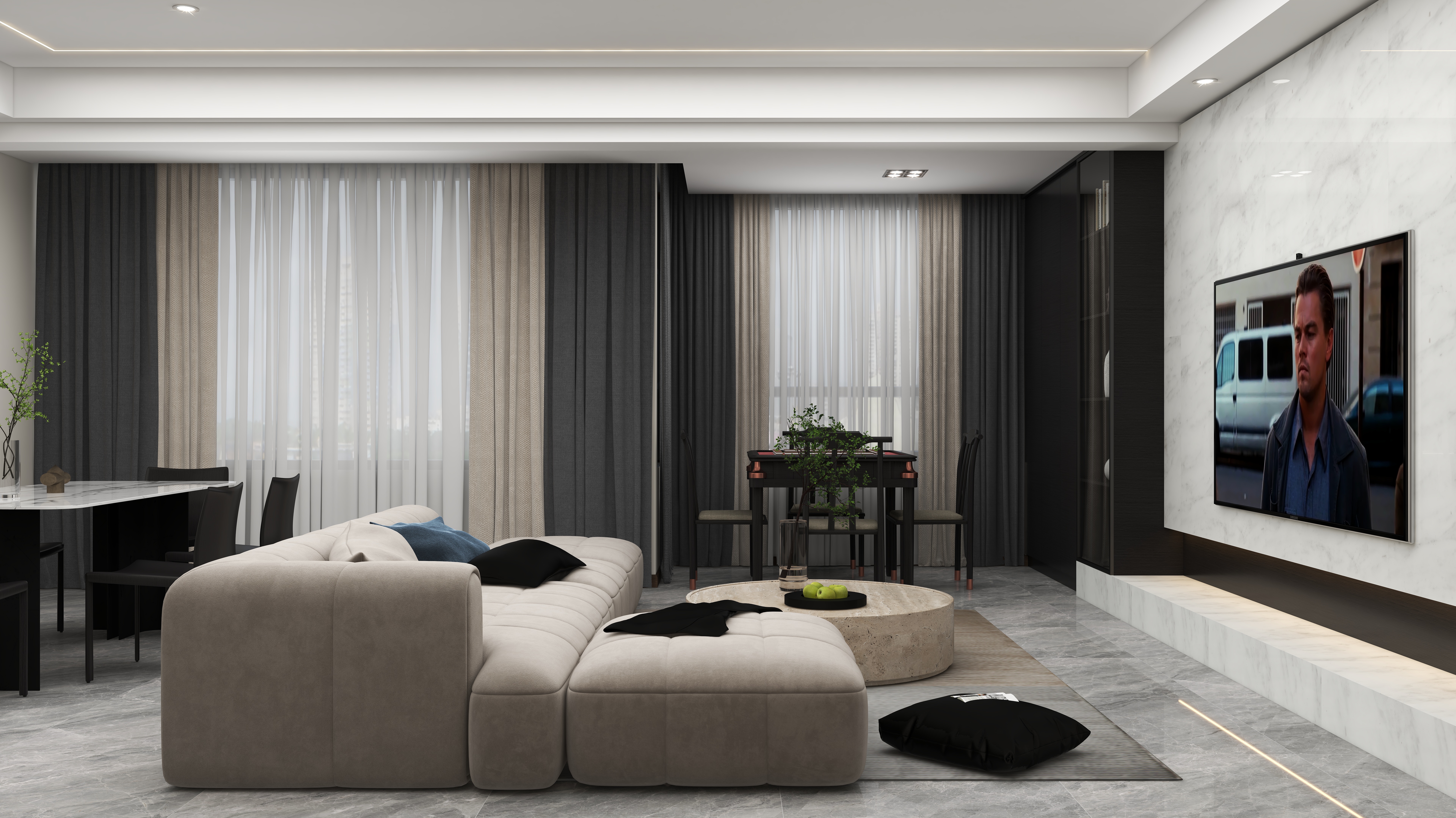 壹诺设计工作室-115㎡4室-现代简约 装修效果图