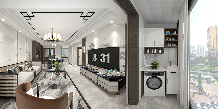 设计师汤杰-花溪源著中叠21-302-装修设计方案