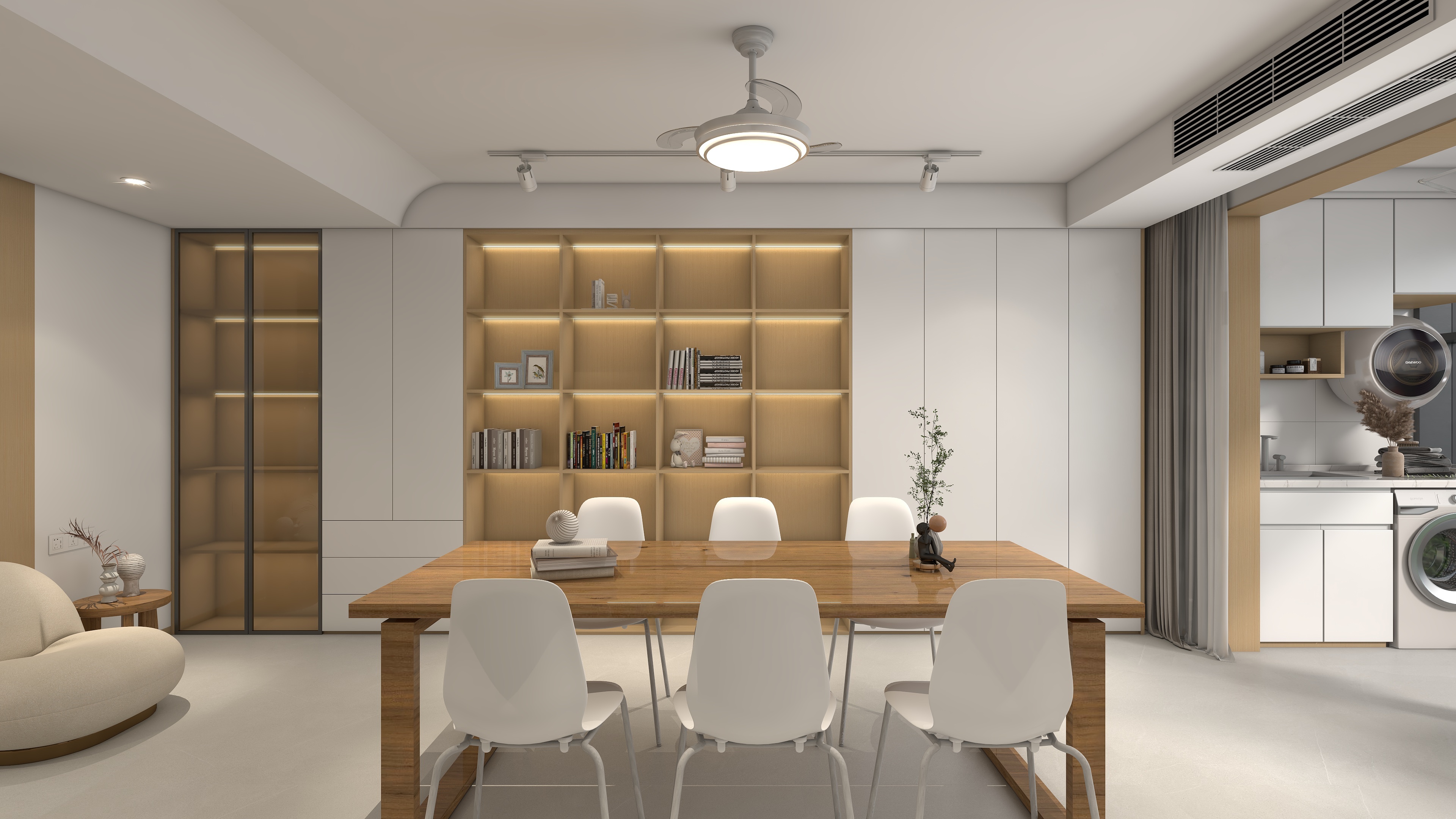 星空设计500一套-原木风84㎡3室装修效果图