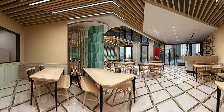 兰州设计师陈墨-兰州伊西娅炒面馆-装修设计方案