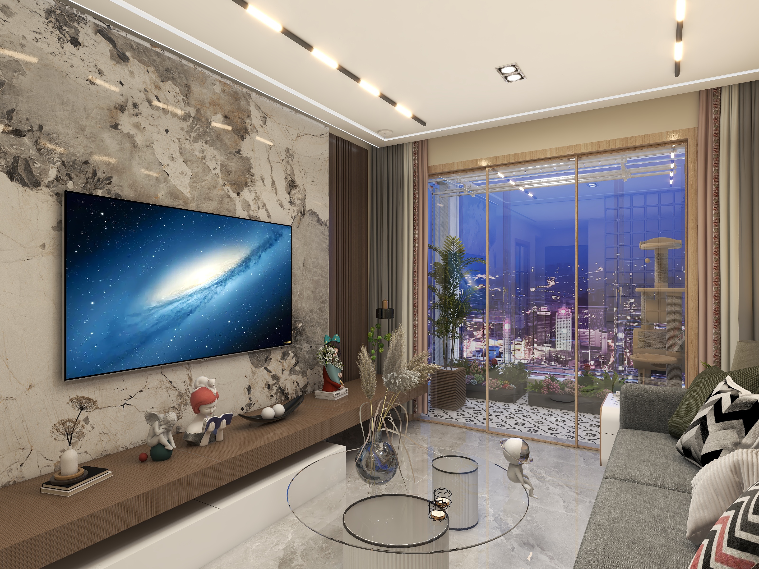 一轻叶-海德公园80㎡3室-装修设计方案