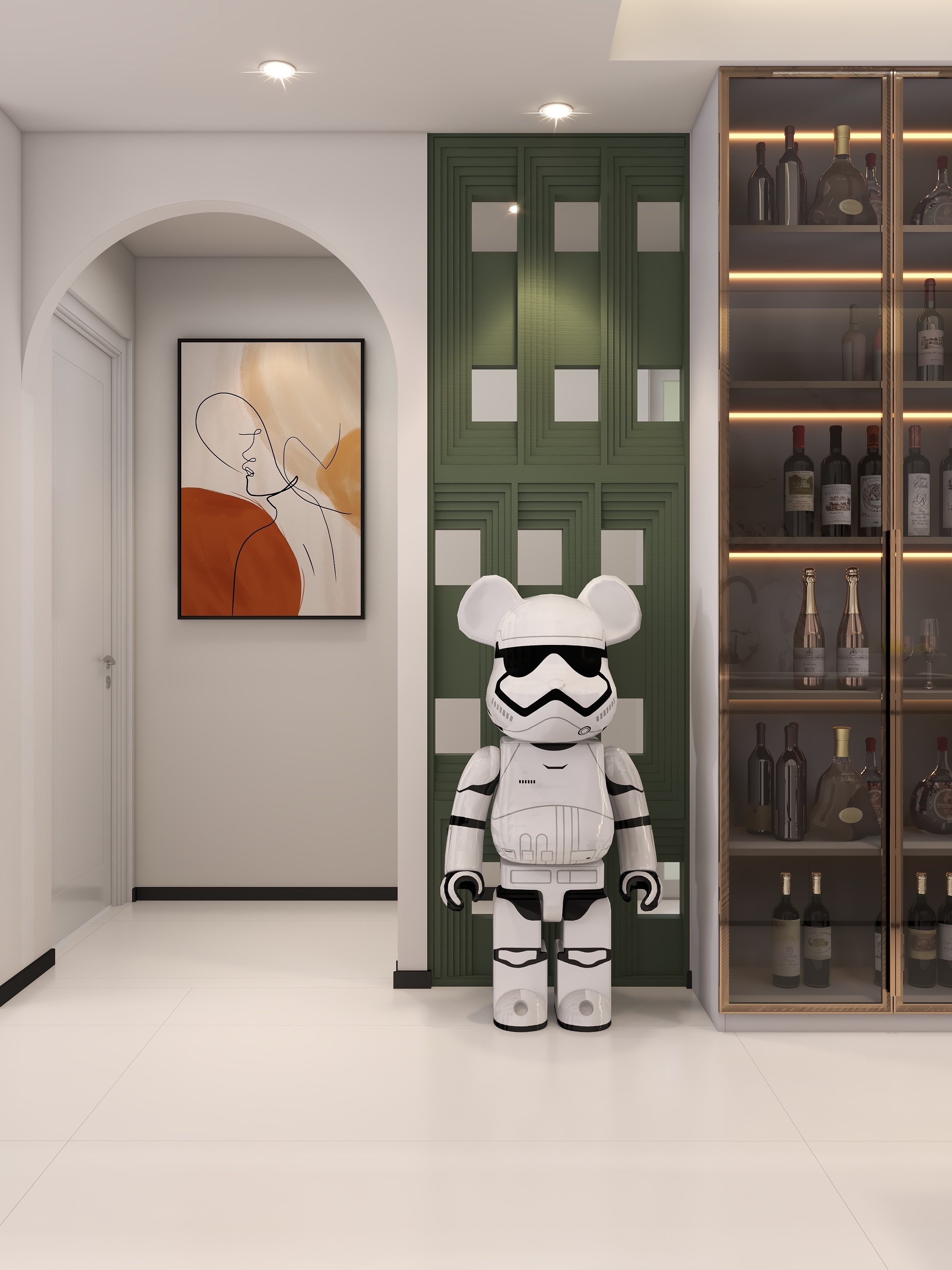 设计师1朱工-129㎡4室装修效果图