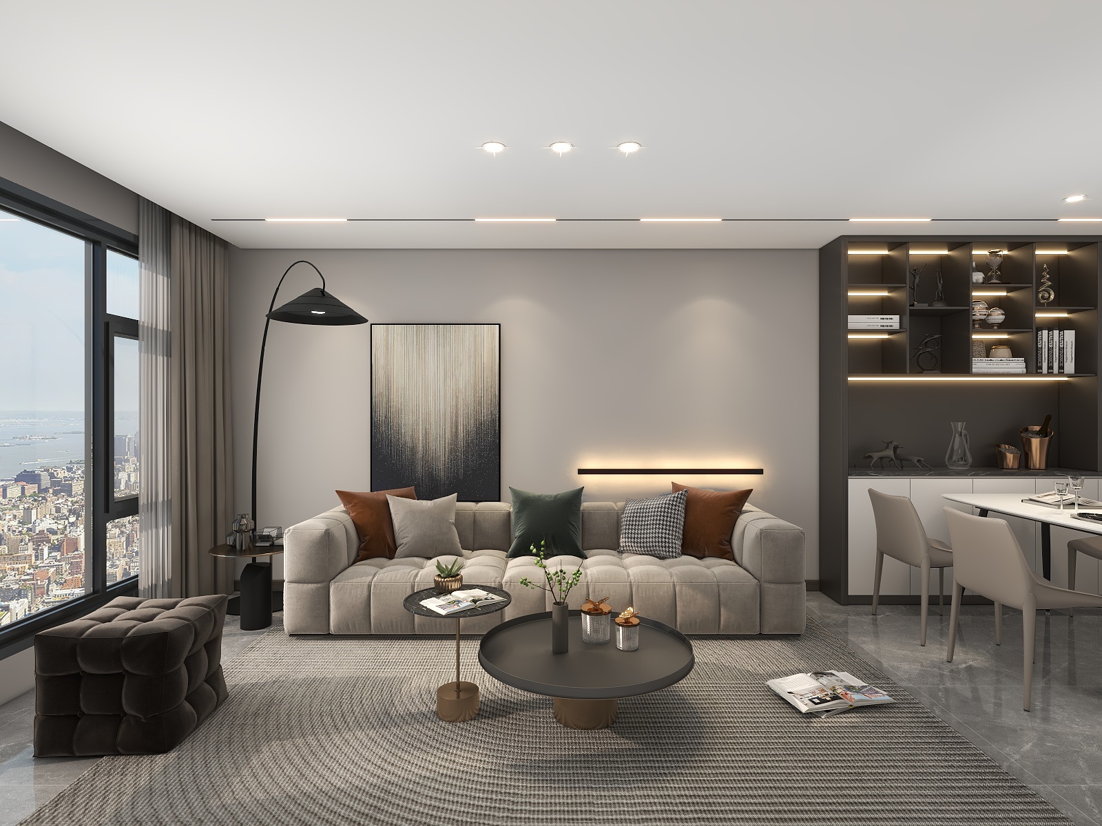 吴爽-现代轻奢风格四室设计装修效果图