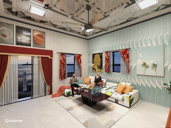 Vikas Yadav的装修设计方案13x12 living room interior design 