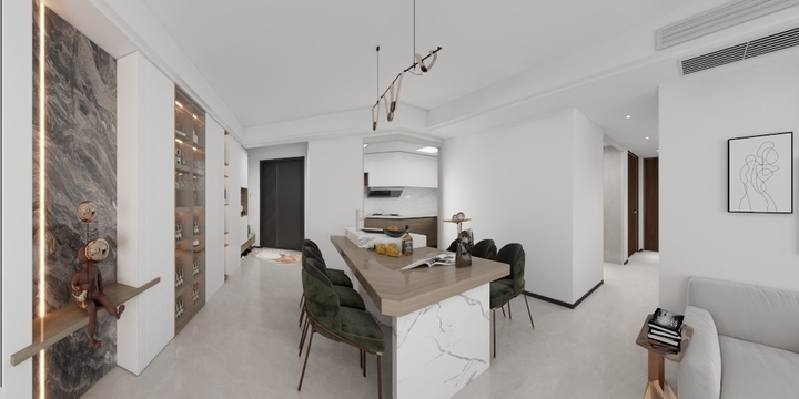 王鹏-103㎡3室-三房碧桂园经典户型-装修设计方案