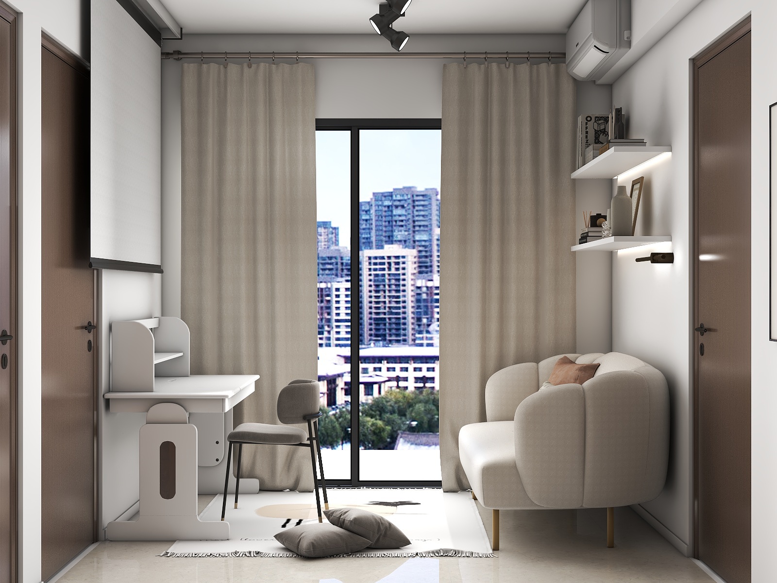 李林-现代简约53㎡2室装修效果图